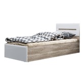 Наоми кровать КР-12 900 дуб каньон/белый глянец БТС