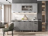 Кухня Рио NEW ШНВТ600 бетон темный (без столешницы) Миф