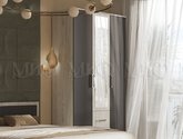 Фиеста NEW шкаф 3 дверный (1200) графит/дуб крафт белый Миф