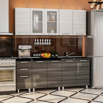 Кухня Титан 2.0 m28/m29/белый БТС